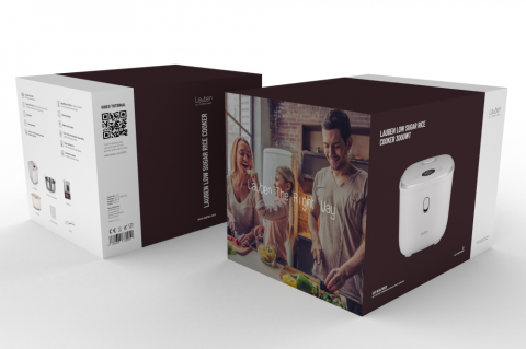 Lauben Low Sugar Rice Cooker 3000WT Multifunkciós rizsfőző 3L